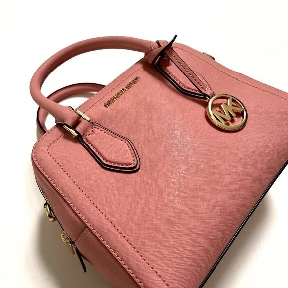 NWT Original $300 Michael Kors Ayden Dome Satchel Bag Primrose Top Handle Pink